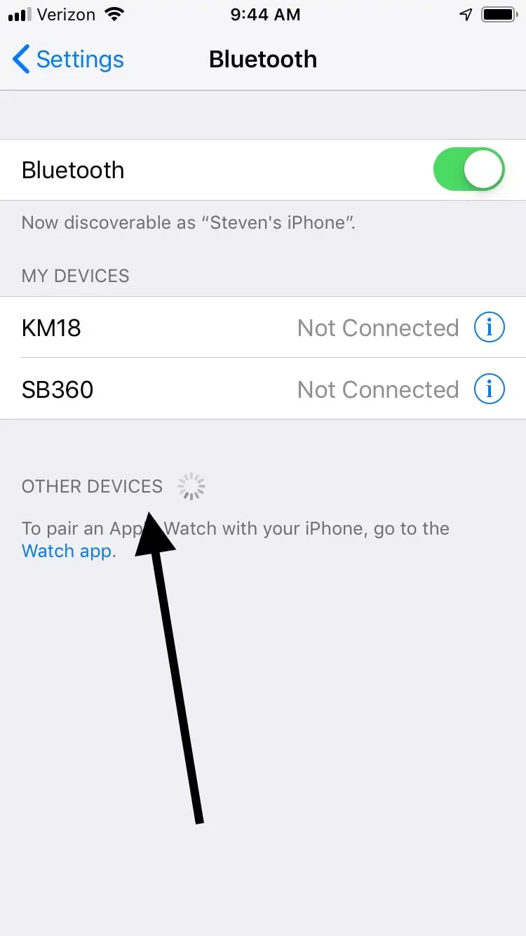 iPhone Other Devices Setting
