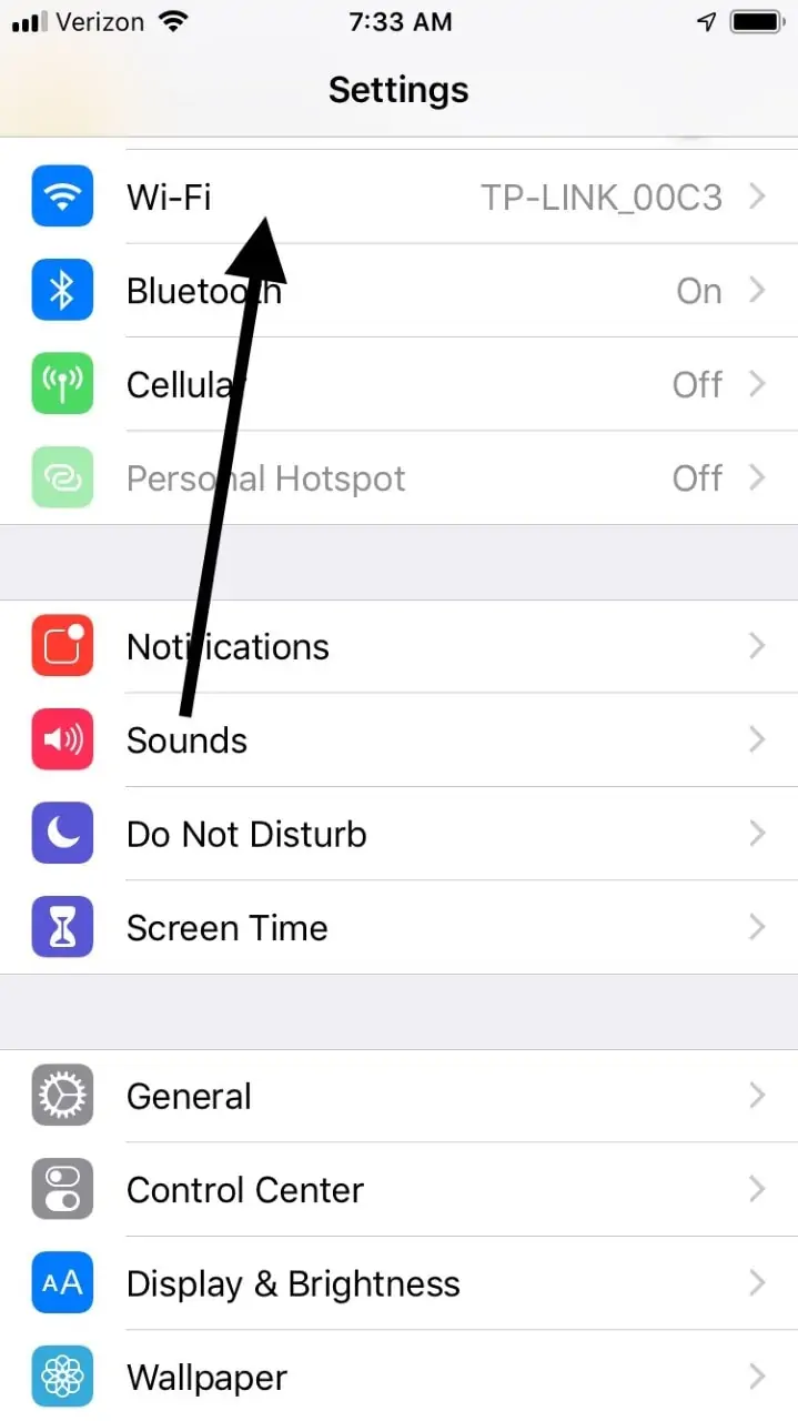 Check Your iPhone Wi-Fi Status 