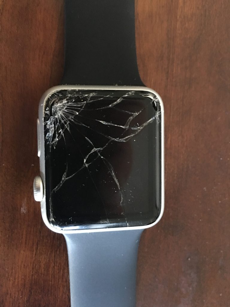 AppleWatchStuckonLogowithCrackedScreen Buyback Boss