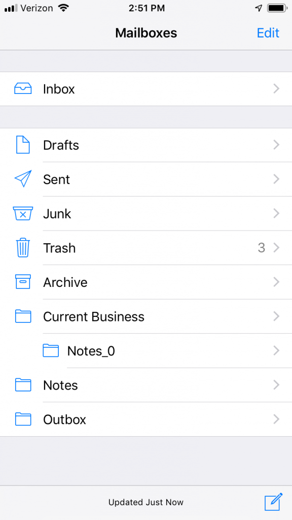 Mail App for Full iCloud Storage