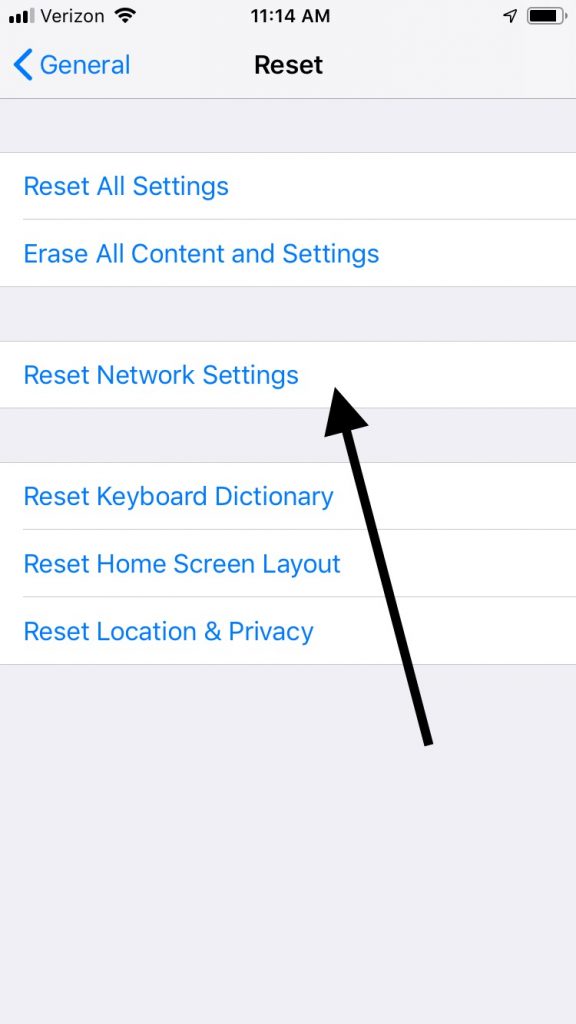 Reset Network Settings if My iPhone Says Searching