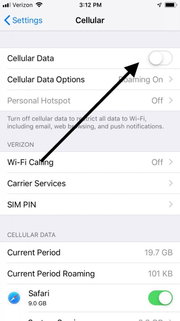 Use Cellular Data for iMessage Activation Error