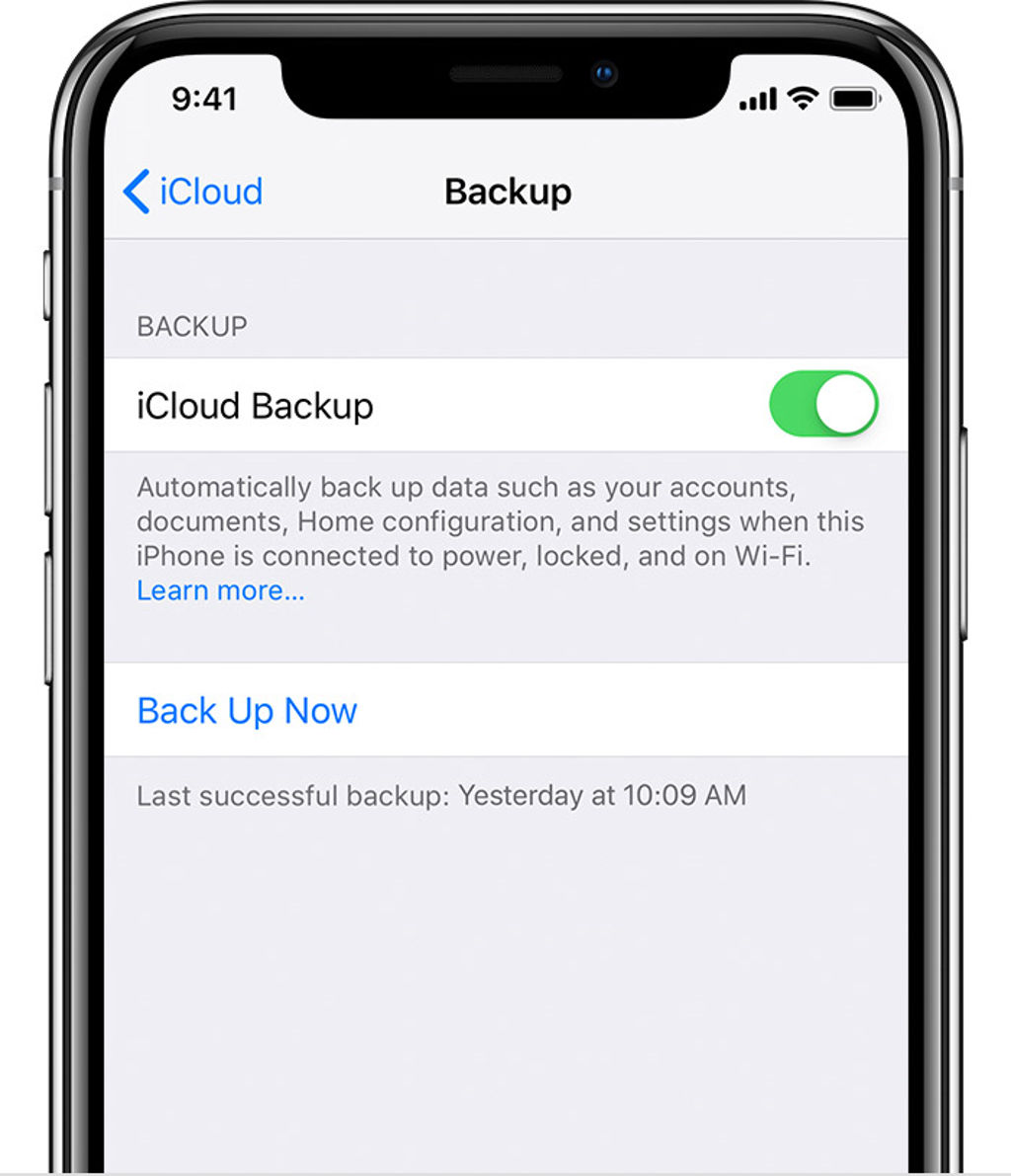 iCloud backup from phone