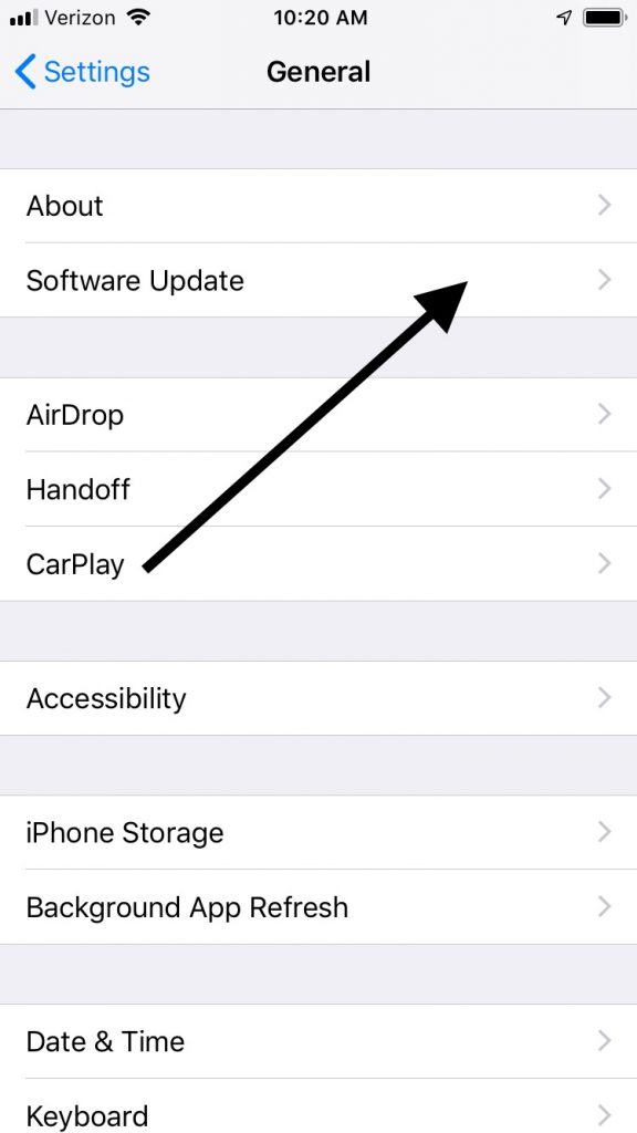 ios update for iphone restart