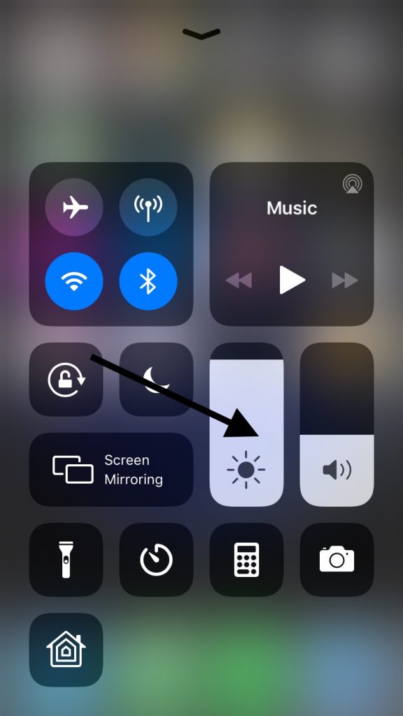 iPhone Brightness for a Dark Screen