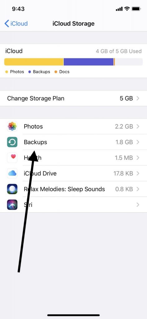 Look at Your iPad Backups on iCloud