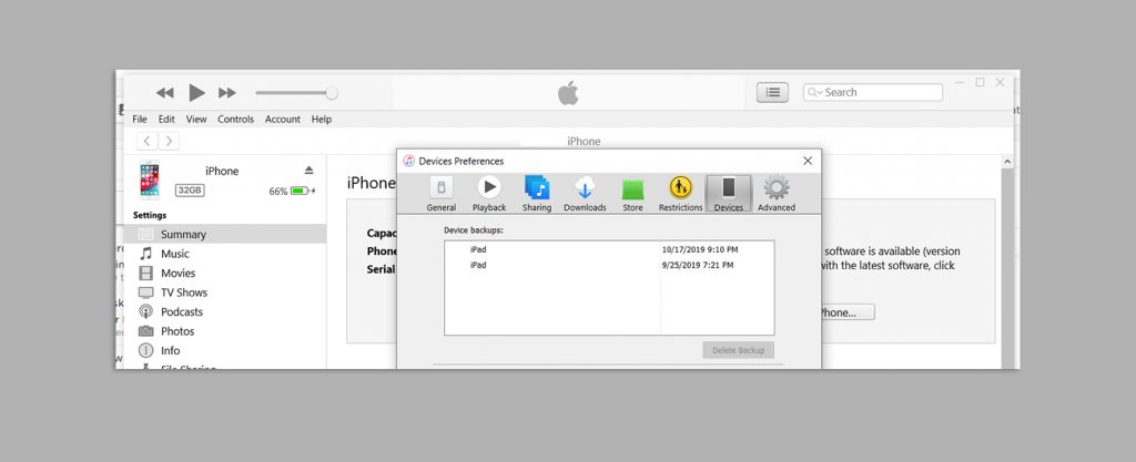 Backup iPhone With iTunes