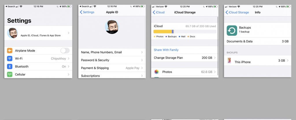 how to backup iphone to icloud for first time