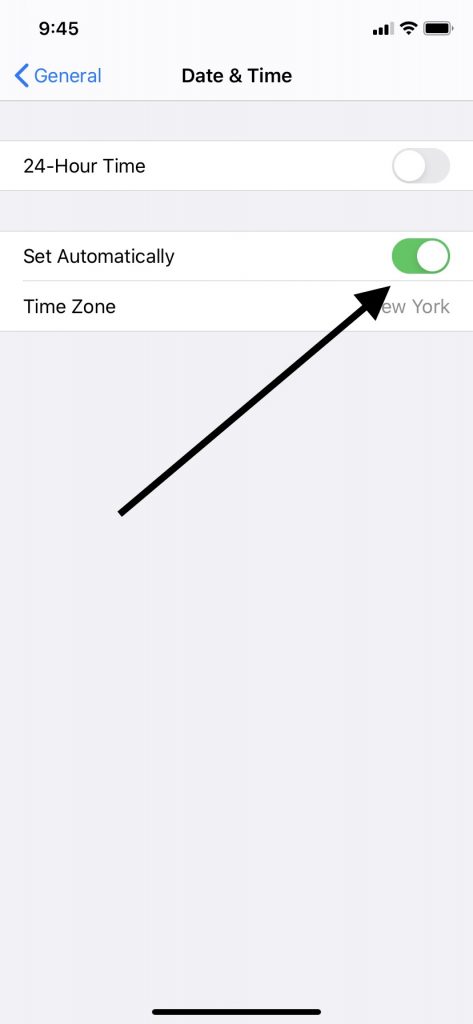 Date and Time for iPhone Location Services Not Working