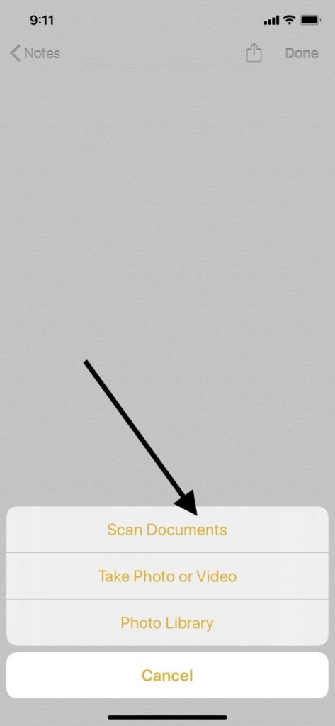 Scan Documents with Notes App on the iPhone

