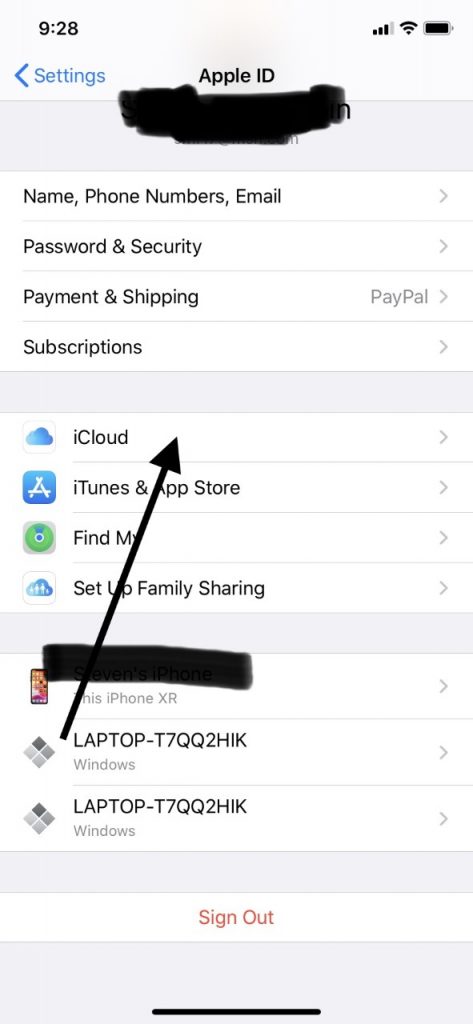 iCloud Backup for iPhone Screen White Lines