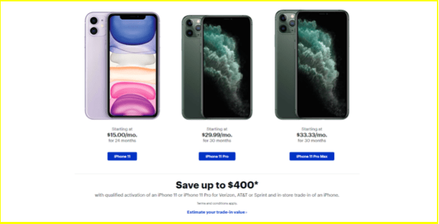 Best Buy Promotion for iPhone 11