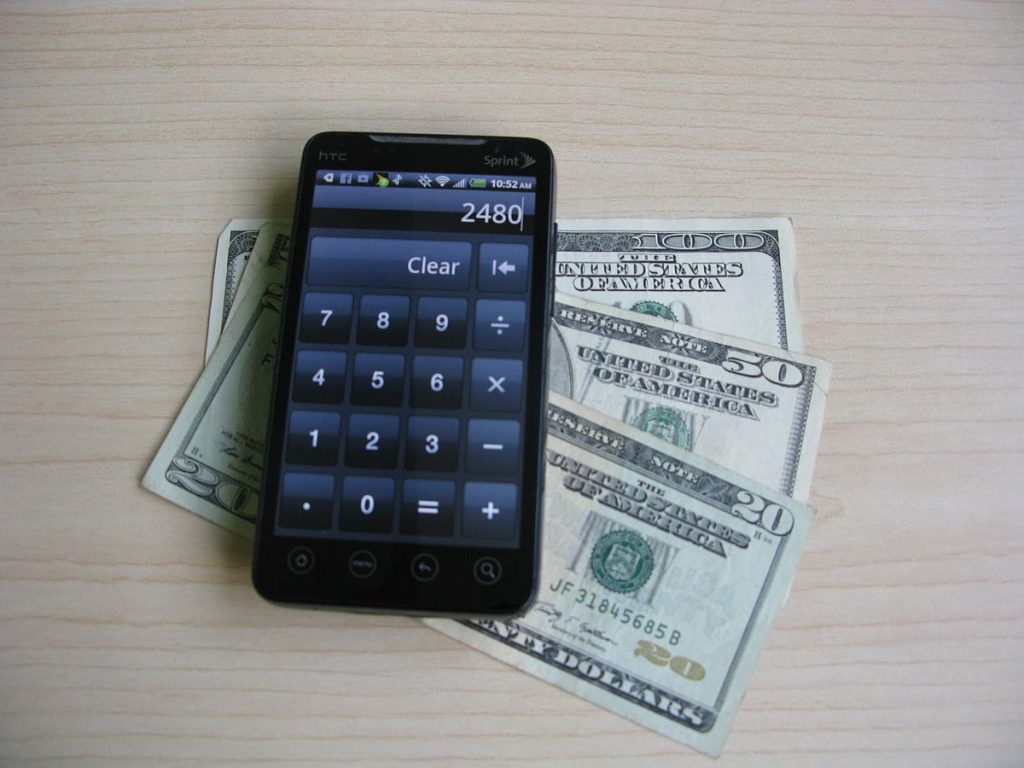 Smartphone with money