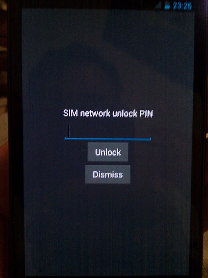 SIM Unlock pin 
