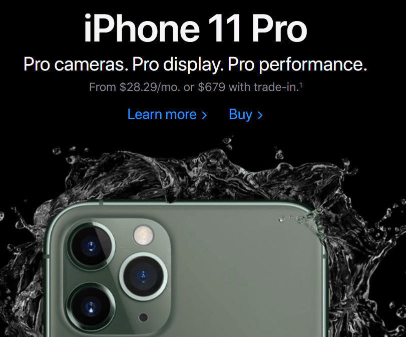 iPhone 11 Pro Payments Program