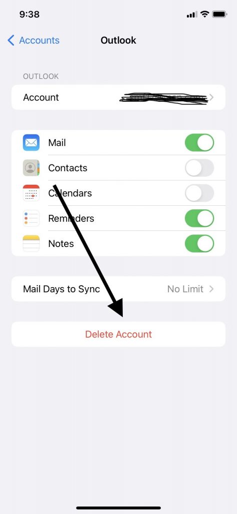 Delete Email Account